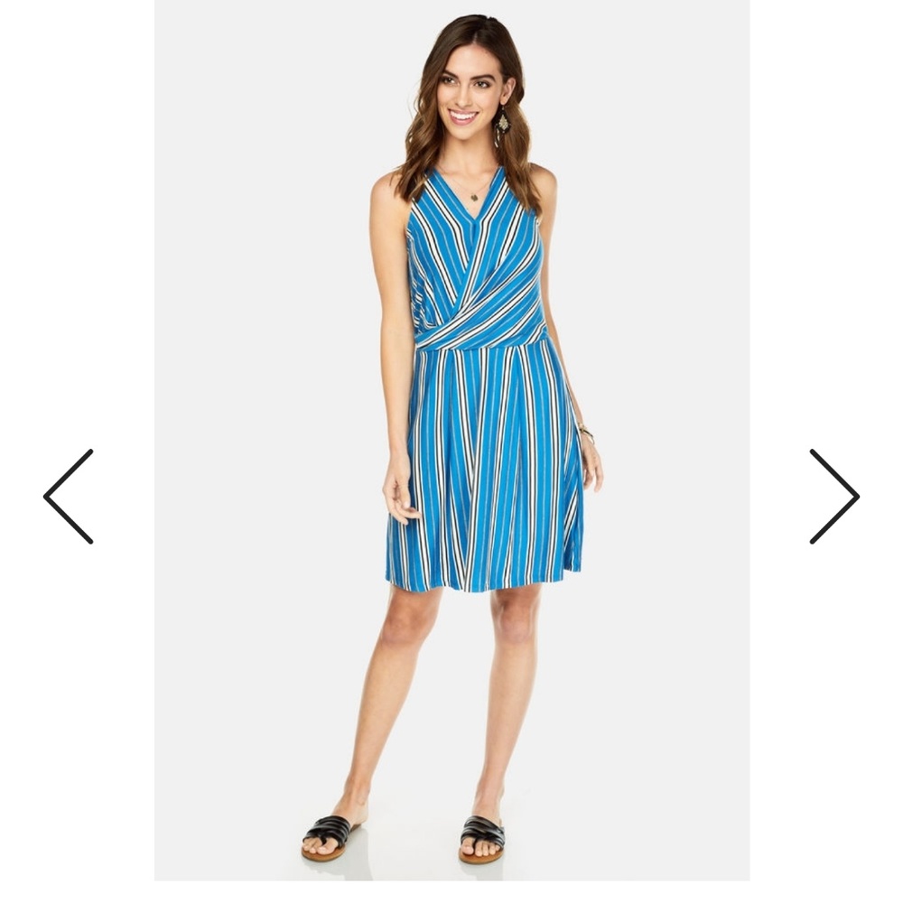 Blue striped dress